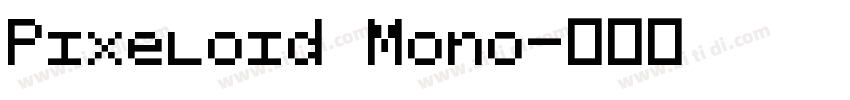 Pixeloid Mono字体转换